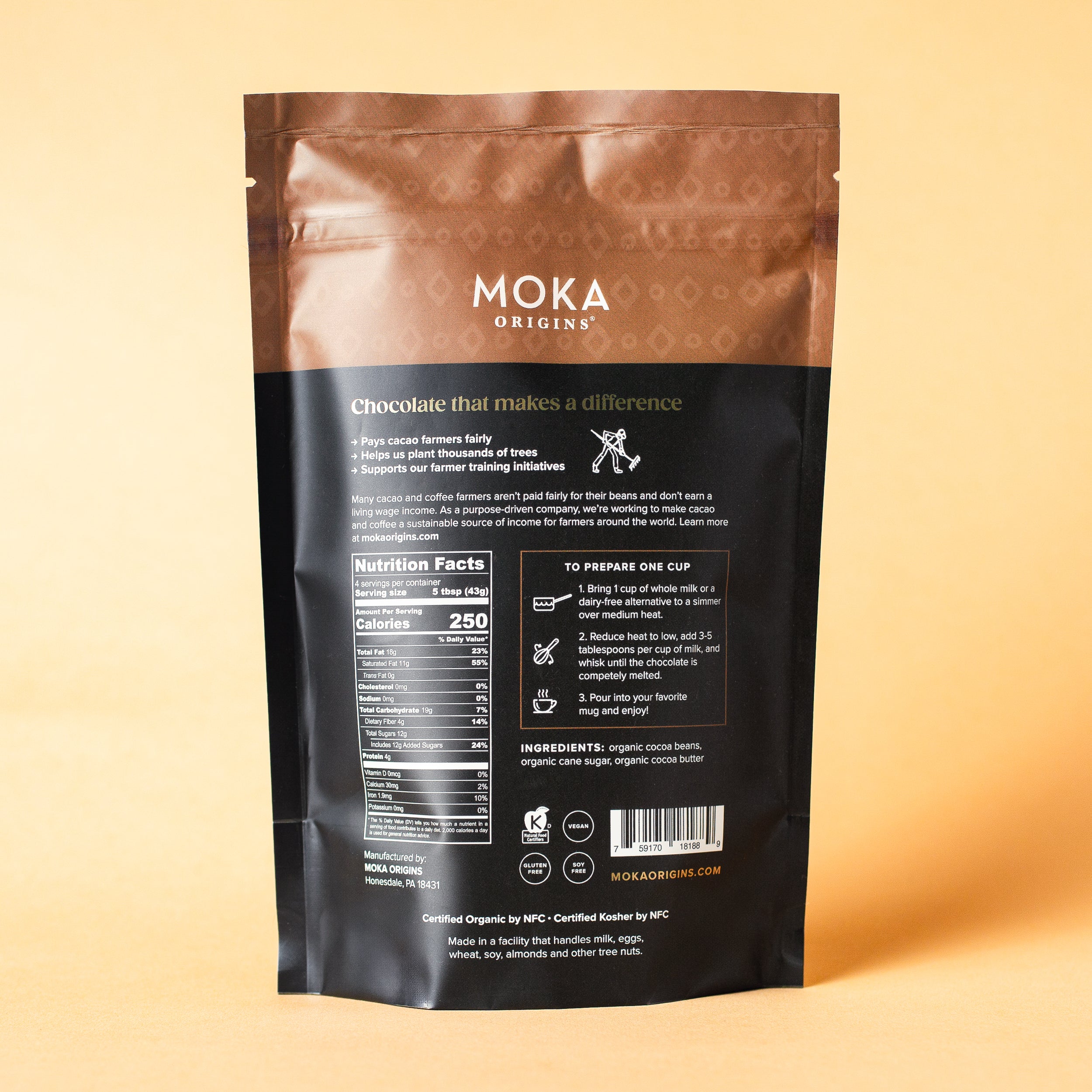 Pure Dark Drinking Chocolate – Moka Origins