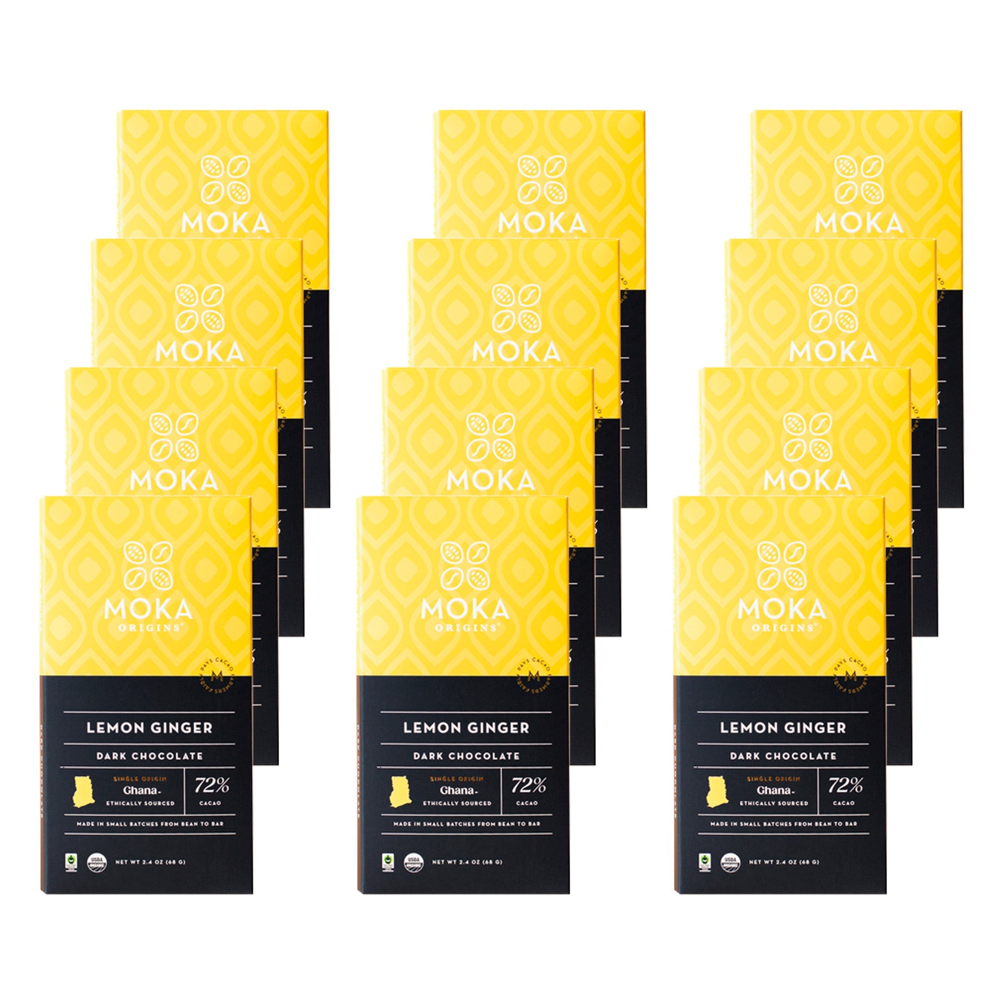 Moka Origins Lemon Ginger Chocolate 12-Pack