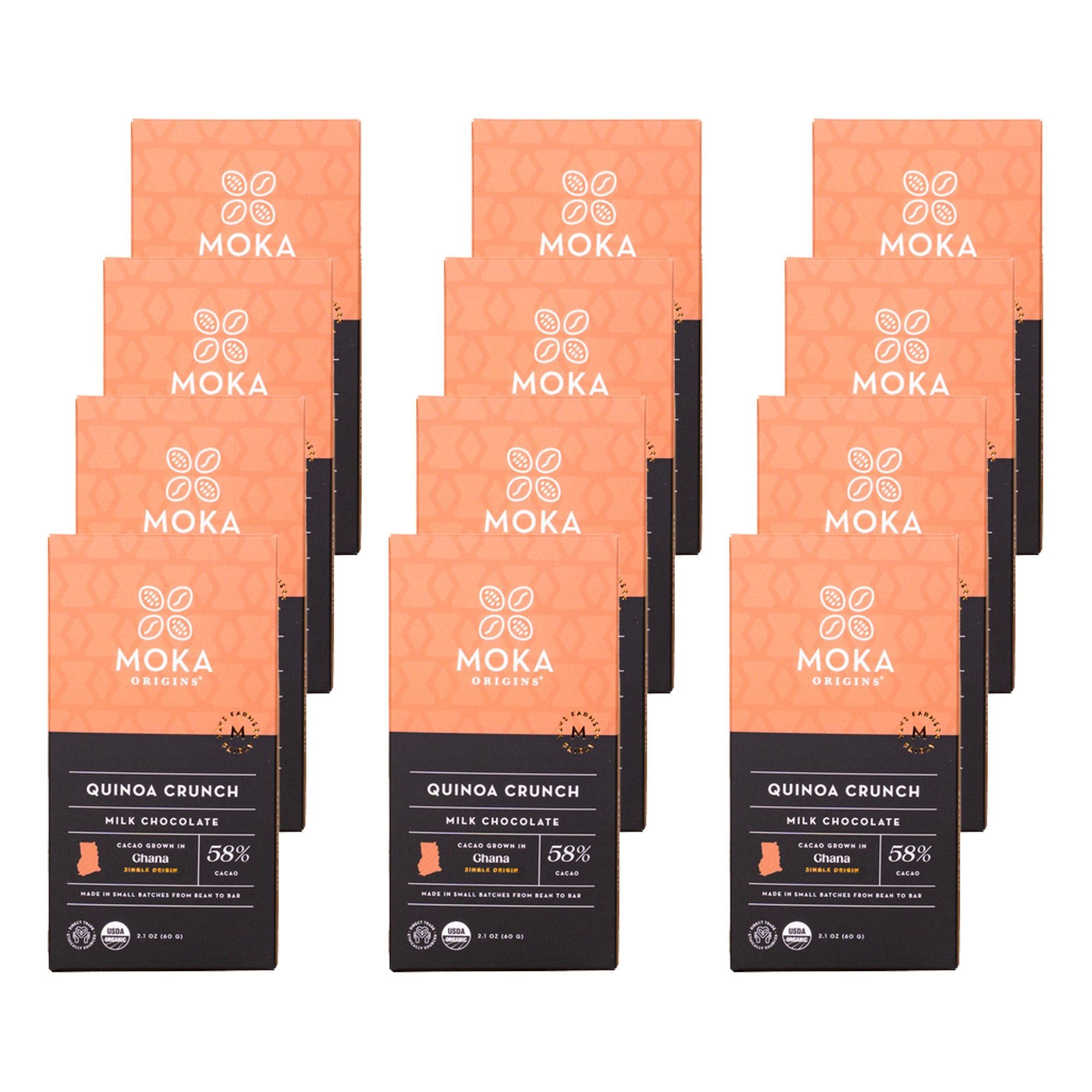 Moka Origins Quinoa Crunch Chocolate 12-Pack