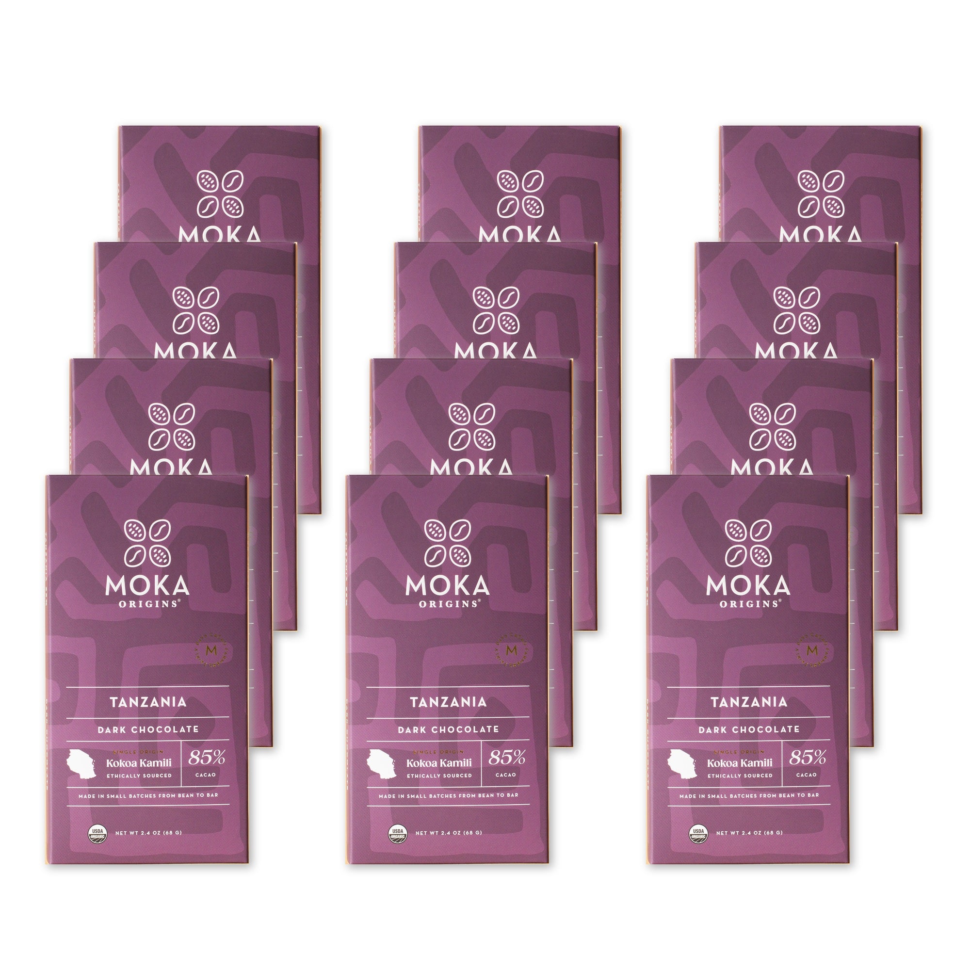 Moka Origins Tanzania 85% Dark Chocolate 12-Pack