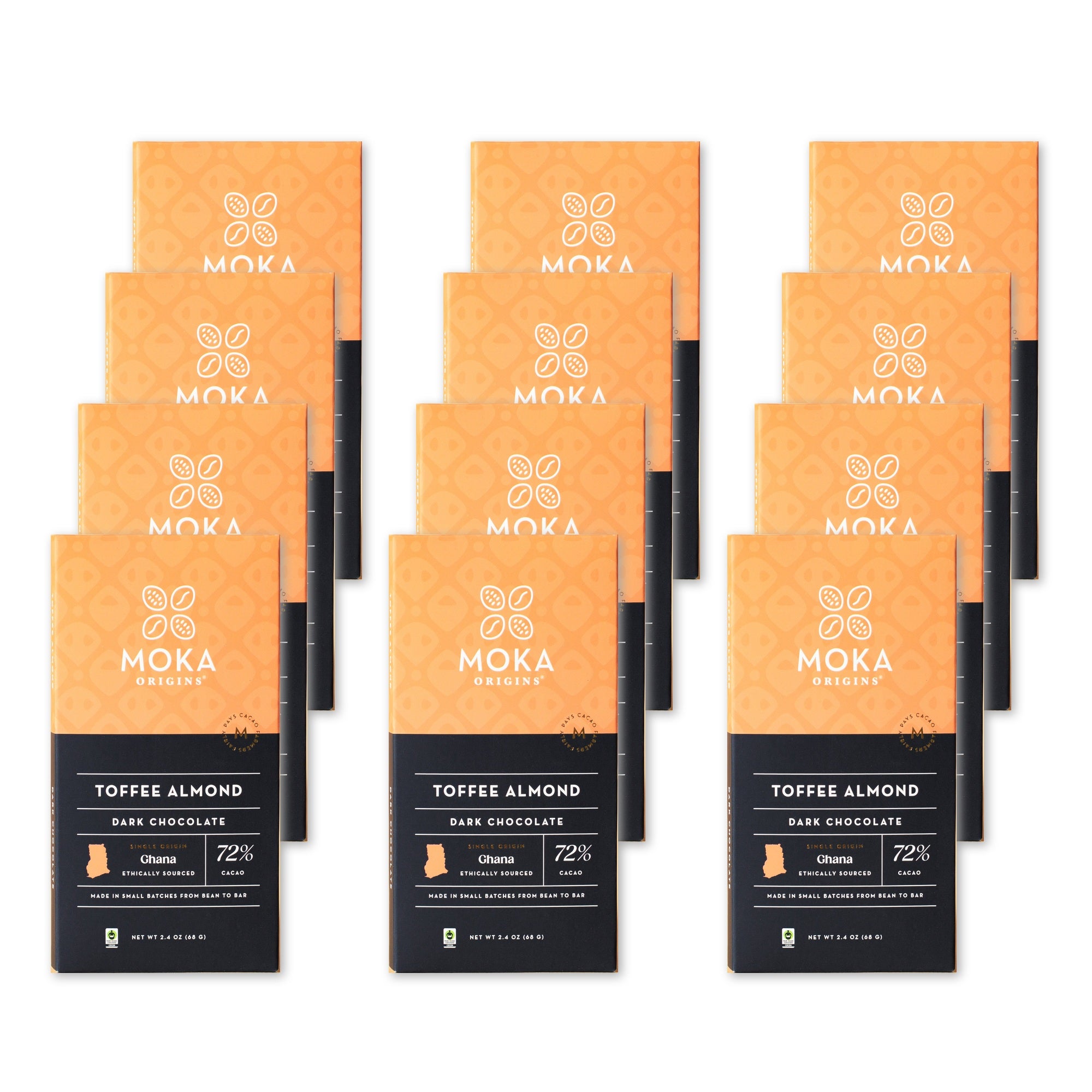 Moka Origins Toffee Almond Chocolate 12-Pack