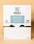 Moka Origins Dark Milk Chocolate Mini Box, 100-count display box, front