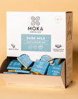 Dark Milk Chocolate Mini Box open display box, angled view