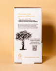 Vanilla Sesame Dark Chocolate Mini Box panel, every mini bar helps plant trees