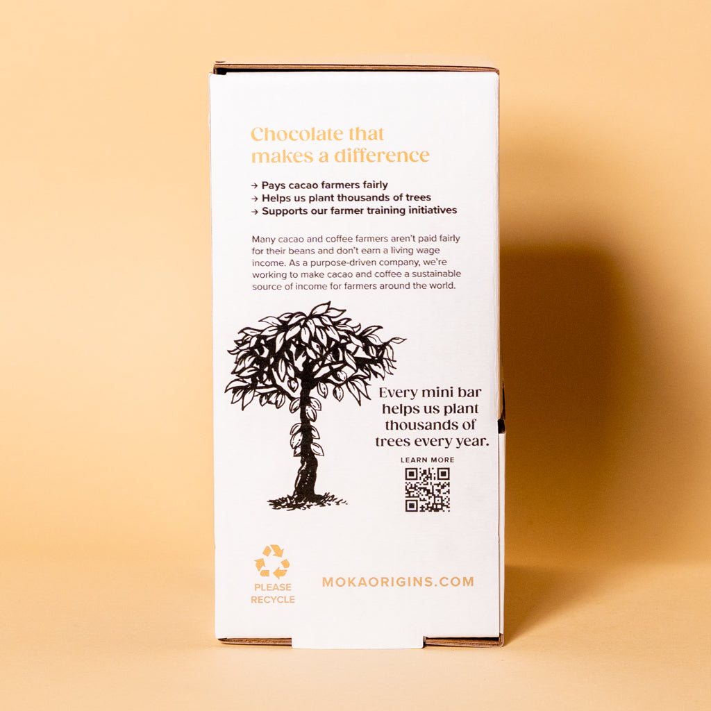 Pure Dark Chocolate Mini Box panel, chocolate that makes a difference
